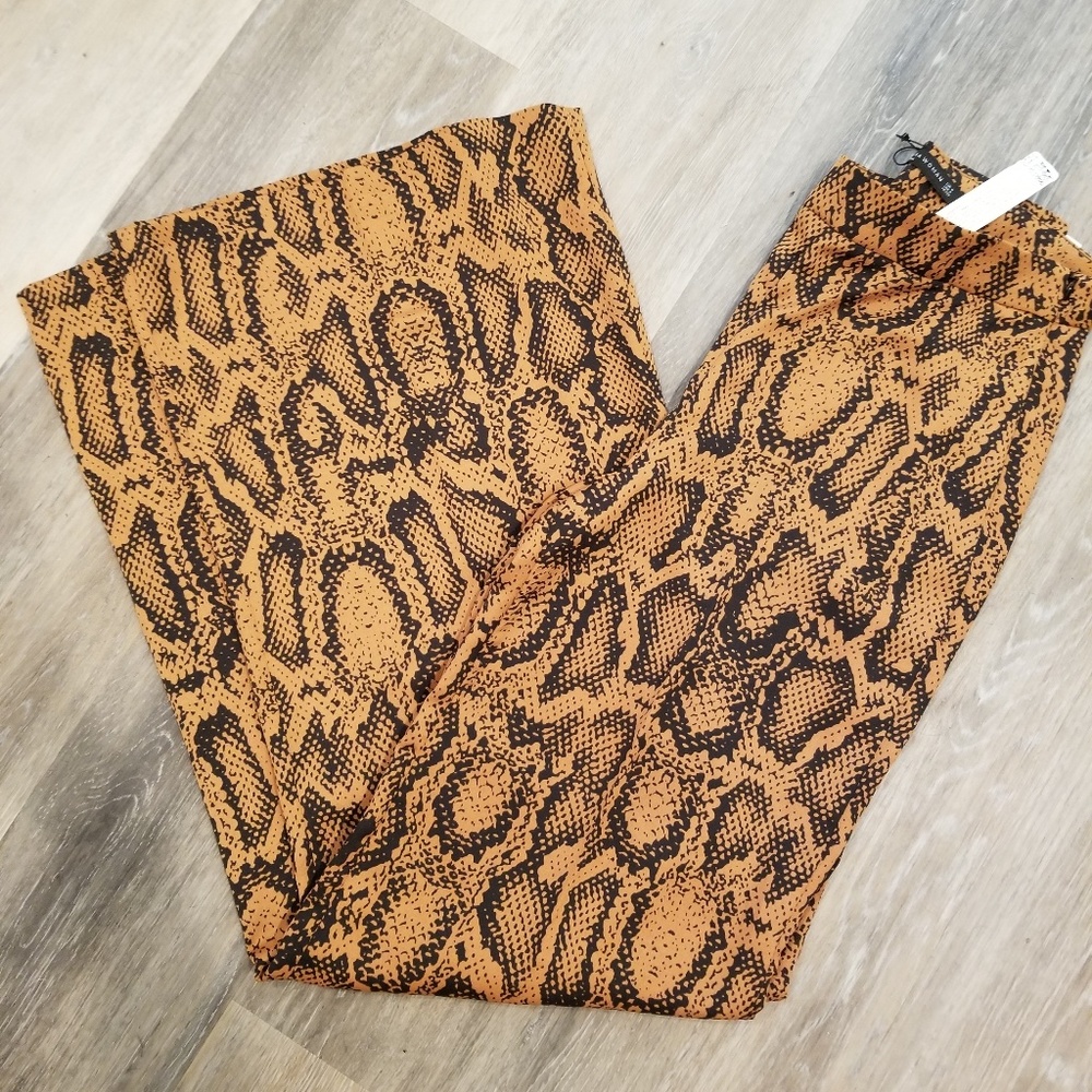 Zara snake print palazzo pant
